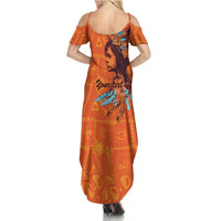 Awareness for Indigenous Orange Day Family Matching Summer Maxi Dress and Hawaiian Shirt Canadian Indigenous Art - Wonder Print Shop