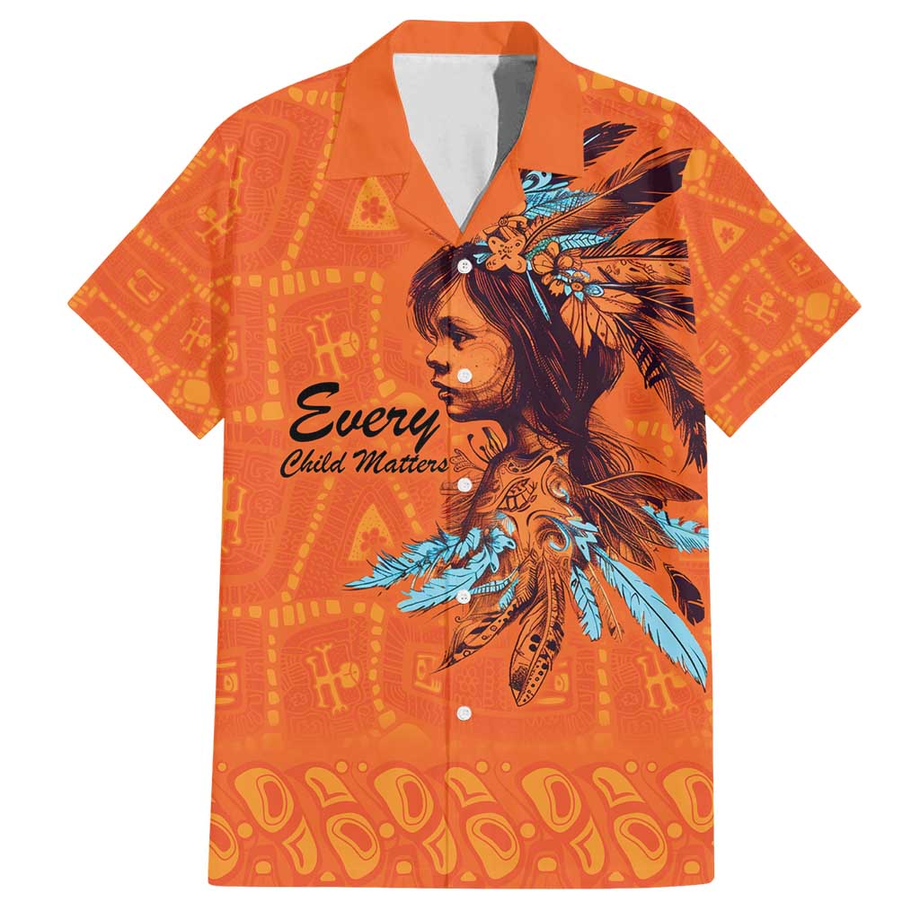 Awareness for Indigenous Orange Day Family Matching Tank Maxi Dress and Hawaiian Shirt Canadian Indigenous Art - Wonder Print Shop