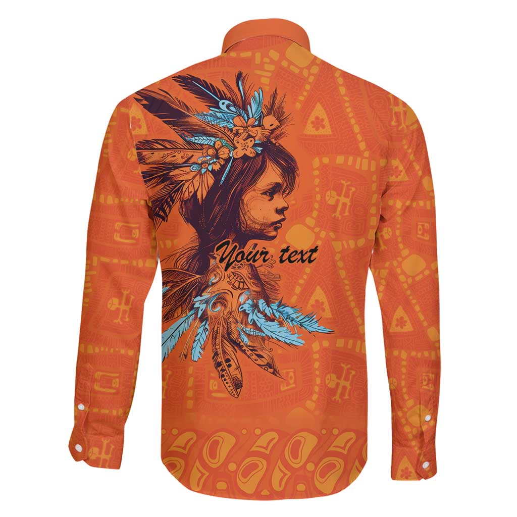 Awareness for Indigenous Orange Day Family Matching Tank Maxi Dress and Hawaiian Shirt Canadian Indigenous Art - Wonder Print Shop