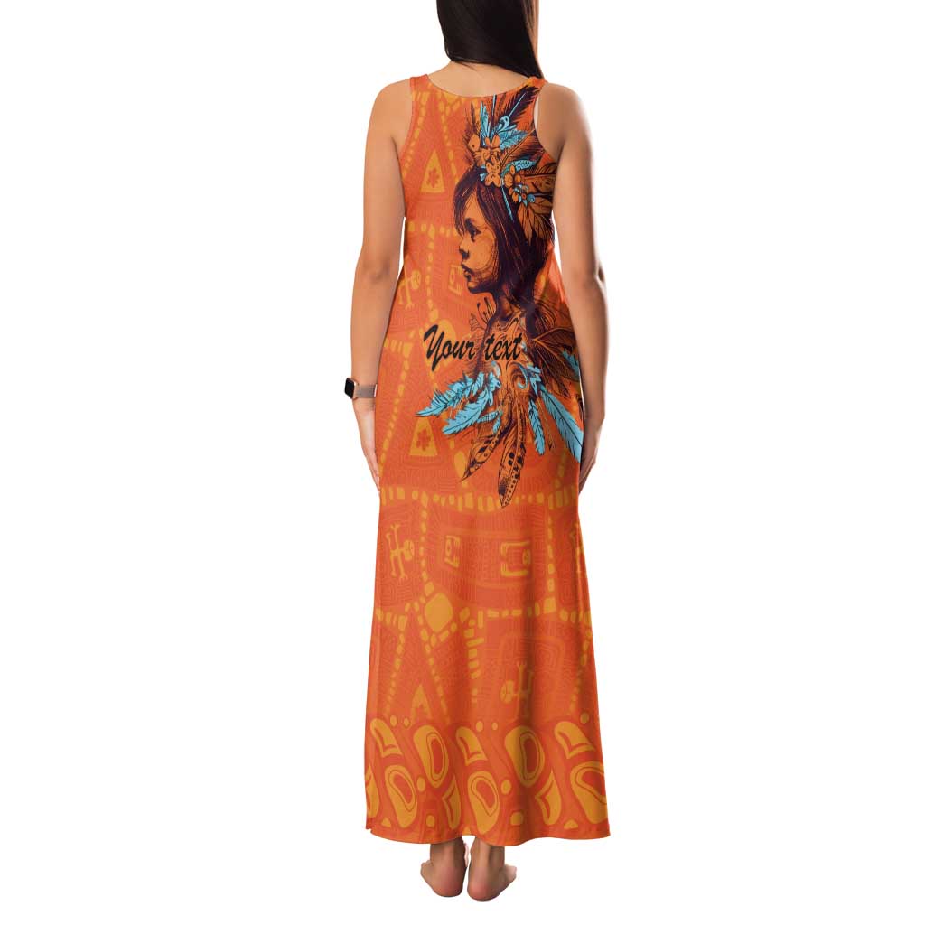 Awareness for Indigenous Orange Day Family Matching Tank Maxi Dress and Hawaiian Shirt Canadian Indigenous Art - Wonder Print Shop