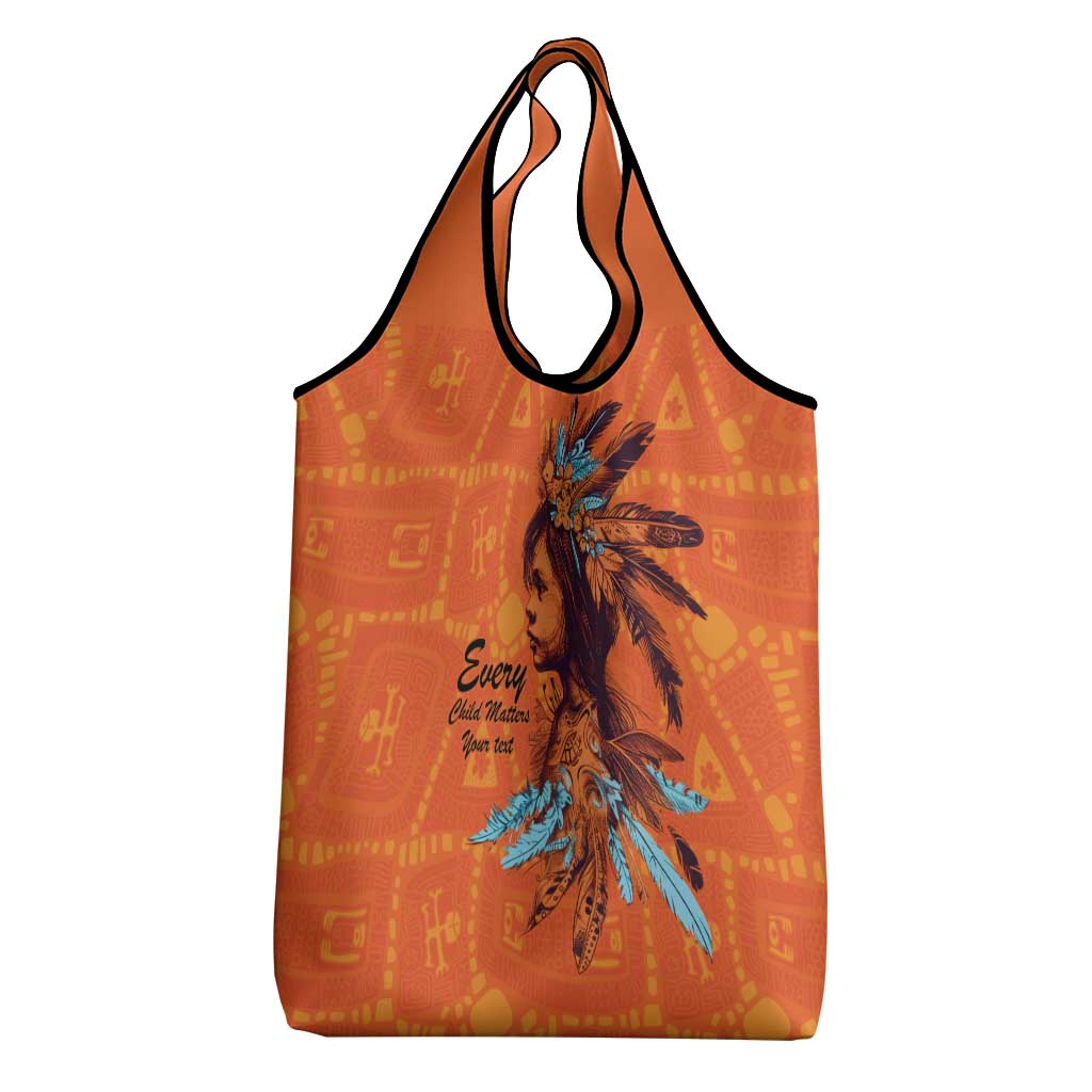 Awareness for Indigenous Orange Day Grocery Bag Canadian Indigenous Art - Wonder Print Shop