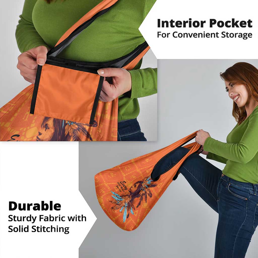 Awareness for Indigenous Orange Day Grocery Bag Canadian Indigenous Art - Wonder Print Shop