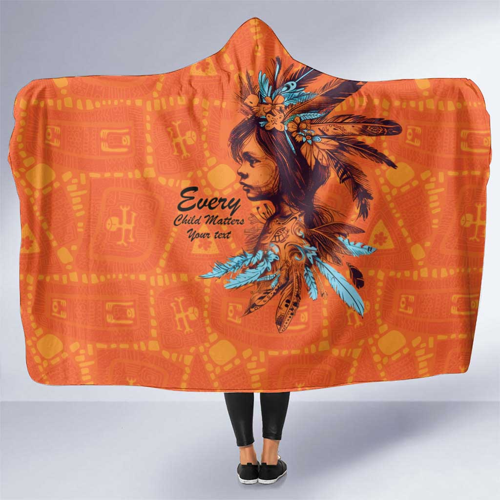 Awareness for Indigenous Orange Day Hooded Blanket Canadian Indigenous Art - Wonder Print Shop