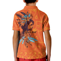 Awareness for Indigenous Orange Day Kid Polo Shirt Canadian Indigenous Art - Wonder Print Shop