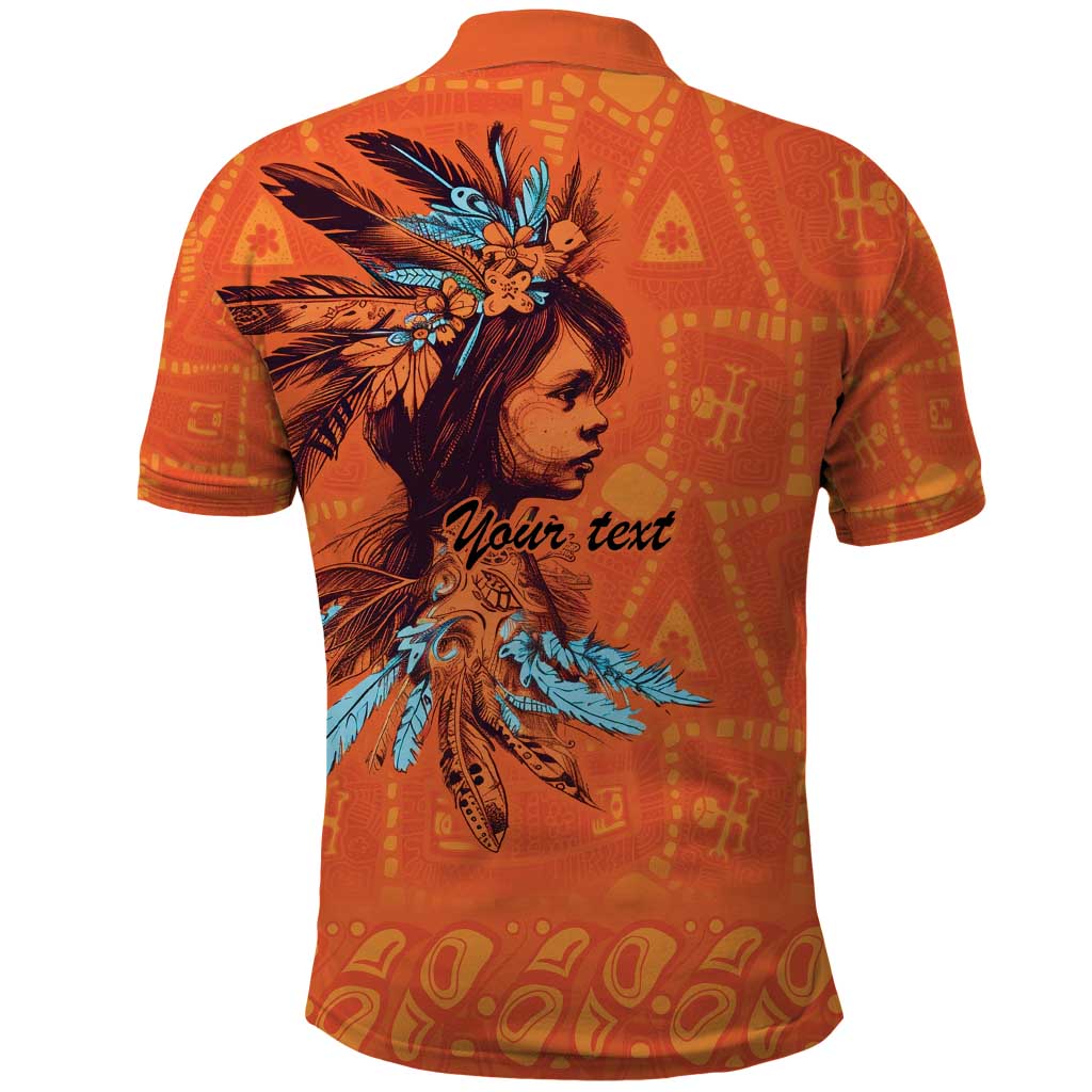 Awareness for Indigenous Orange Day Polo Shirt Canadian Indigenous Art - Wonder Print Shop