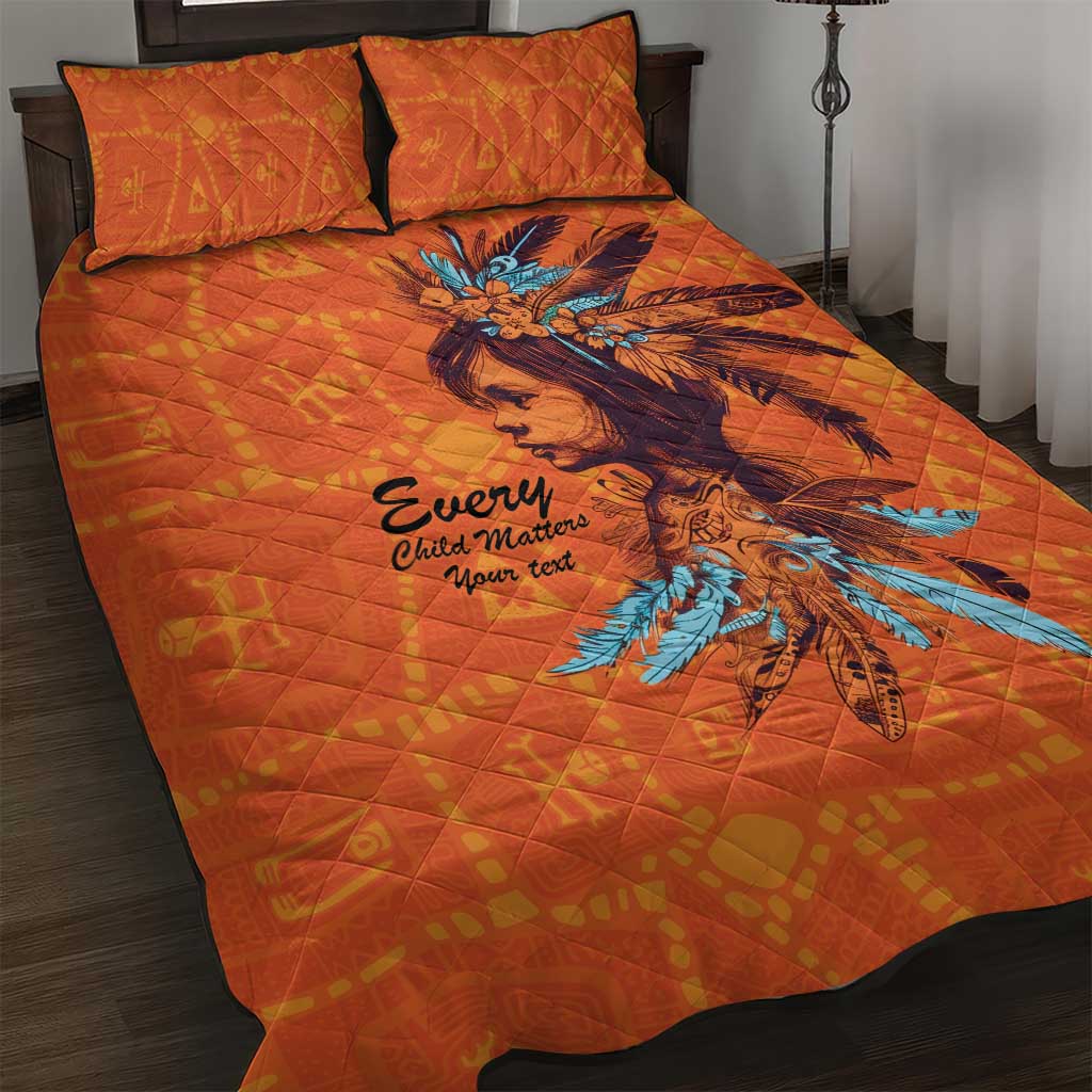 Awareness for Indigenous Orange Day Quilt Bed Set Canadian Indigenous Art - Wonder Print Shop