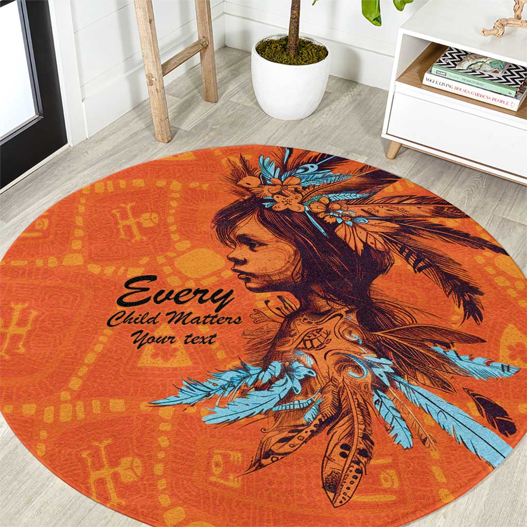 Awareness for Indigenous Orange Day Round Carpet Canadian Indigenous Art - Wonder Print Shop
