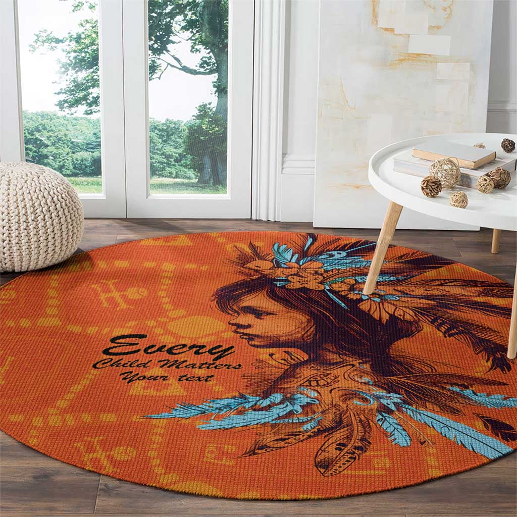 Awareness for Indigenous Orange Day Round Carpet Canadian Indigenous Art - Wonder Print Shop