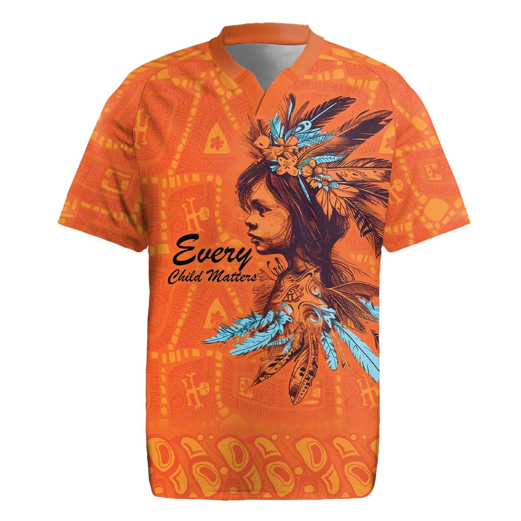 Awareness for Indigenous Orange Day Rugby Jersey Canadian Indigenous Art - Wonder Print Shop