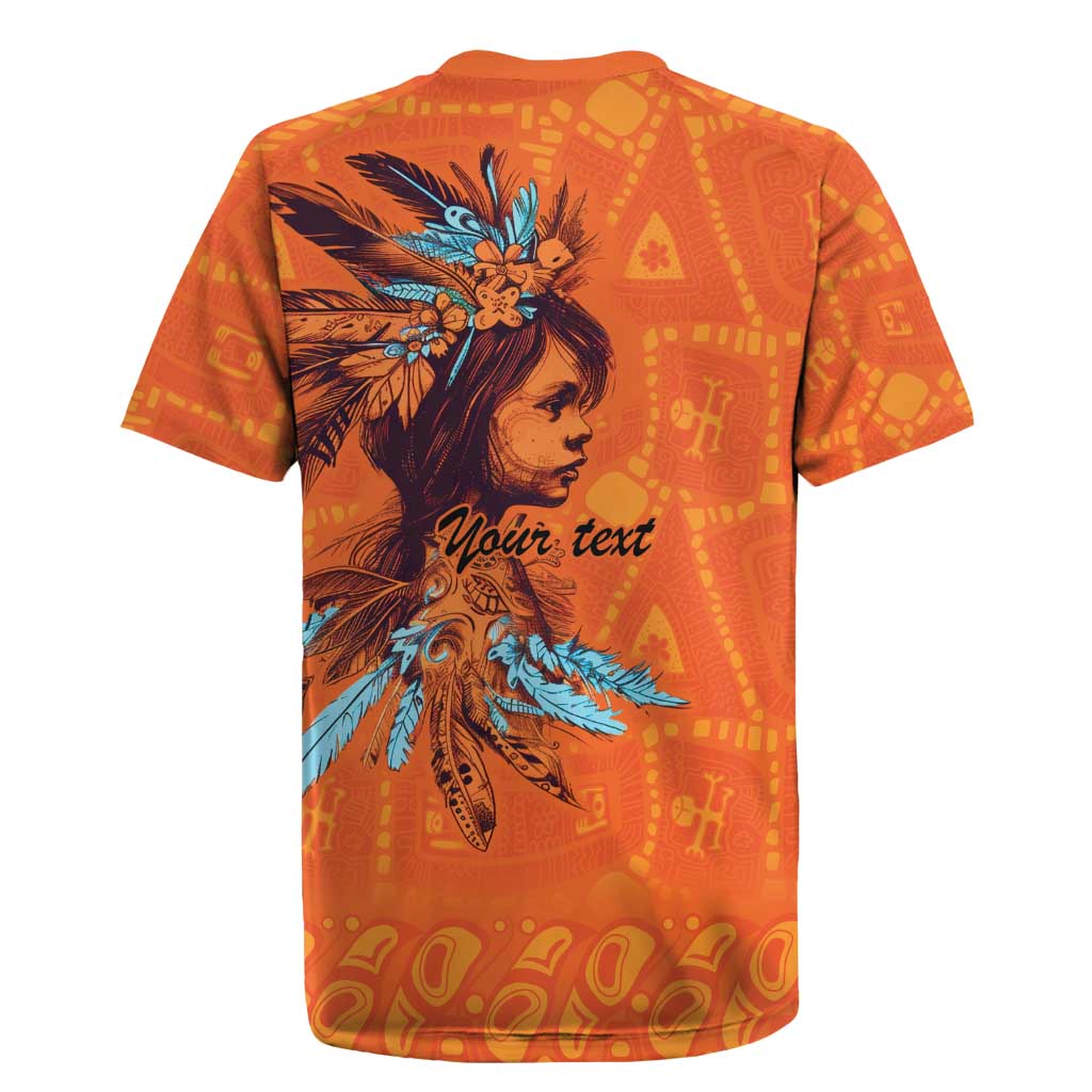 Awareness for Indigenous Orange Day Rugby Jersey Canadian Indigenous Art - Wonder Print Shop