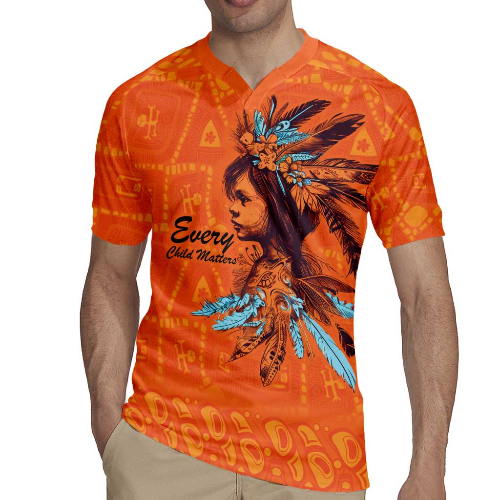 Awareness for Indigenous Orange Day Rugby Jersey Canadian Indigenous Art - Wonder Print Shop