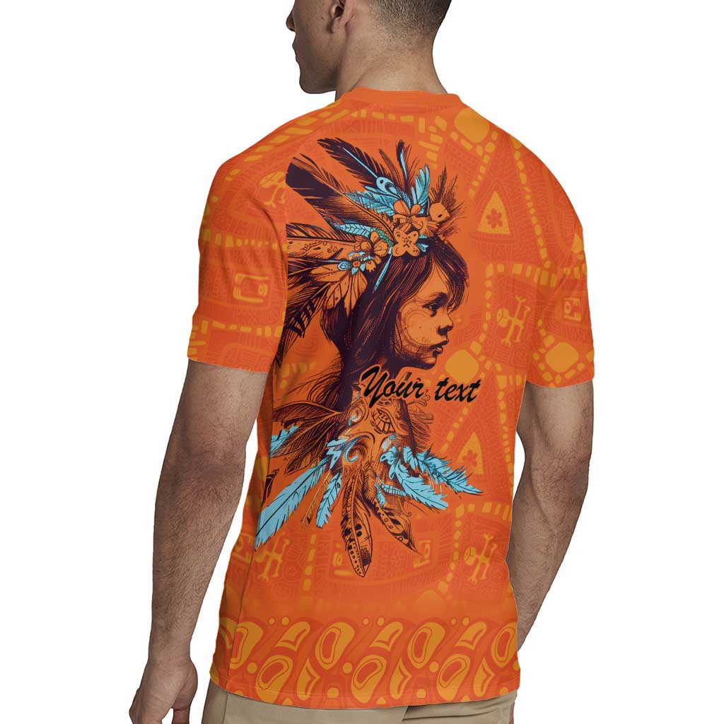 Awareness for Indigenous Orange Day Rugby Jersey Canadian Indigenous Art - Wonder Print Shop
