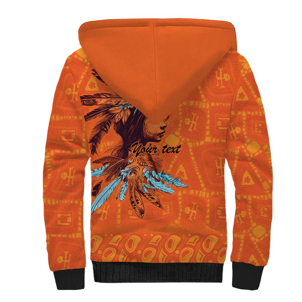 Awareness for Indigenous Orange Day Sherpa Hoodie Canadian Indigenous Art - Wonder Print Shop