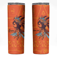 Awareness for Indigenous Orange Day Skinny Tumbler Canadian Indigenous Art - Wonder Print Shop
