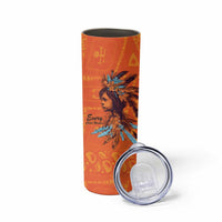 Awareness for Indigenous Orange Day Skinny Tumbler Canadian Indigenous Art - Wonder Print Shop