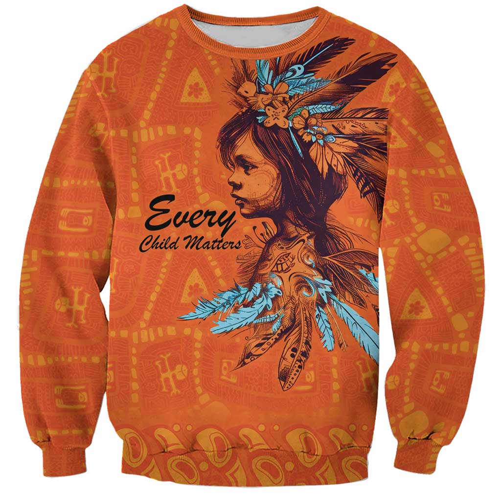 Awareness for Indigenous Orange Day Sweatshirt Canadian Indigenous Art - Wonder Print Shop