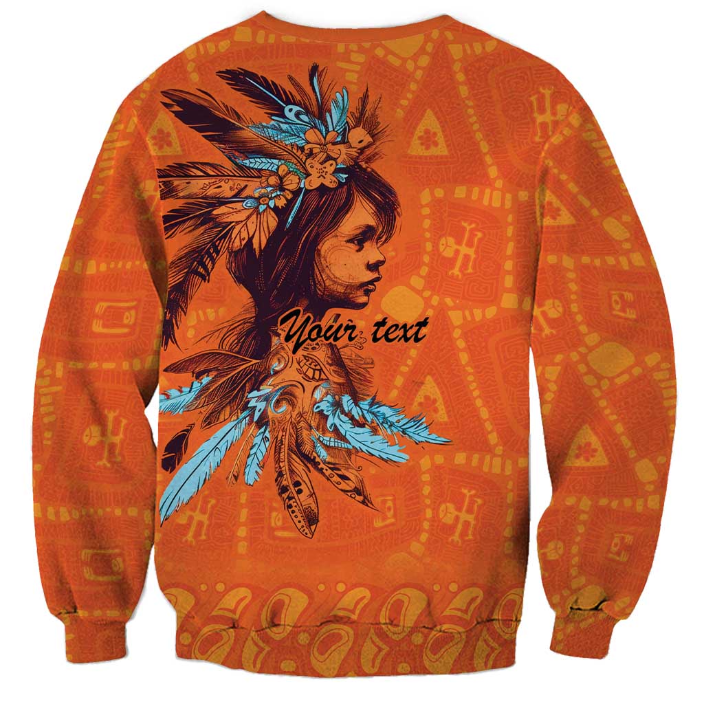Awareness for Indigenous Orange Day Sweatshirt Canadian Indigenous Art - Wonder Print Shop