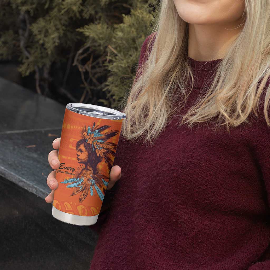 Awareness for Indigenous Orange Day Tumbler Cup Canadian Indigenous Art - Wonder Print Shop