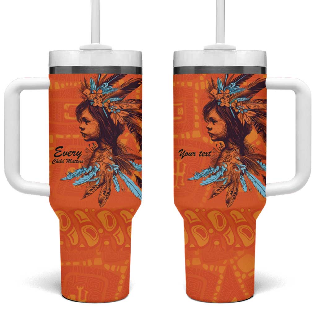 Awareness for Indigenous Orange Day Tumbler With Handle Canadian Indigenous Art - Wonder Print Shop