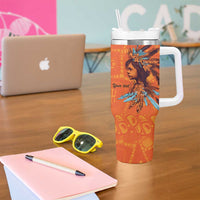Awareness for Indigenous Orange Day Tumbler With Handle Canadian Indigenous Art - Wonder Print Shop