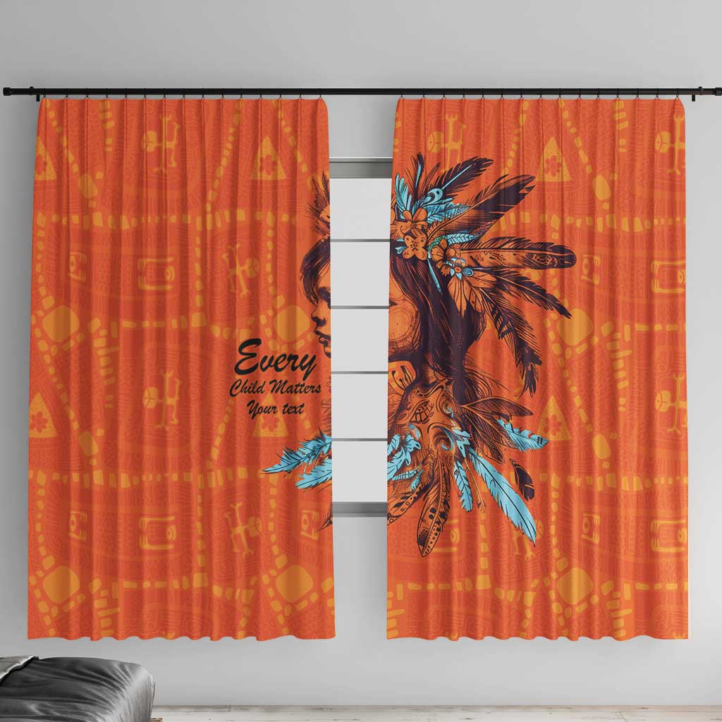 Awareness for Indigenous Orange Day Window Curtain Canadian Indigenous Art - Wonder Print Shop