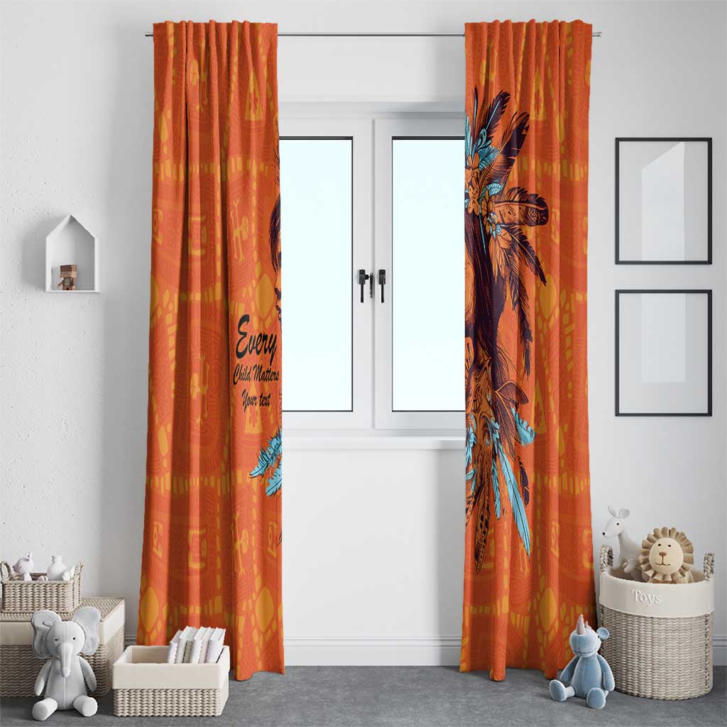 Awareness for Indigenous Orange Day Window Curtain Canadian Indigenous Art - Wonder Print Shop