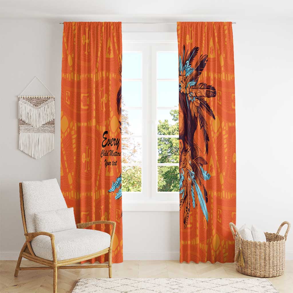 Awareness for Indigenous Orange Day Window Curtain Canadian Indigenous Art - Wonder Print Shop