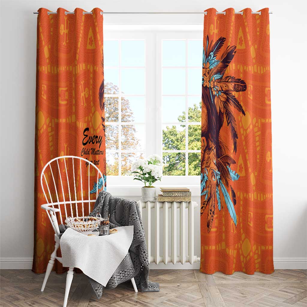 Awareness for Indigenous Orange Day Window Curtain Canadian Indigenous Art - Wonder Print Shop