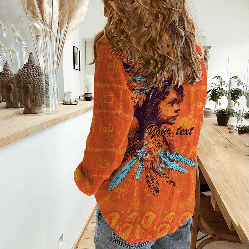Awareness for Indigenous Orange Day Women Casual Shirt Canadian Indigenous Art - Wonder Print Shop