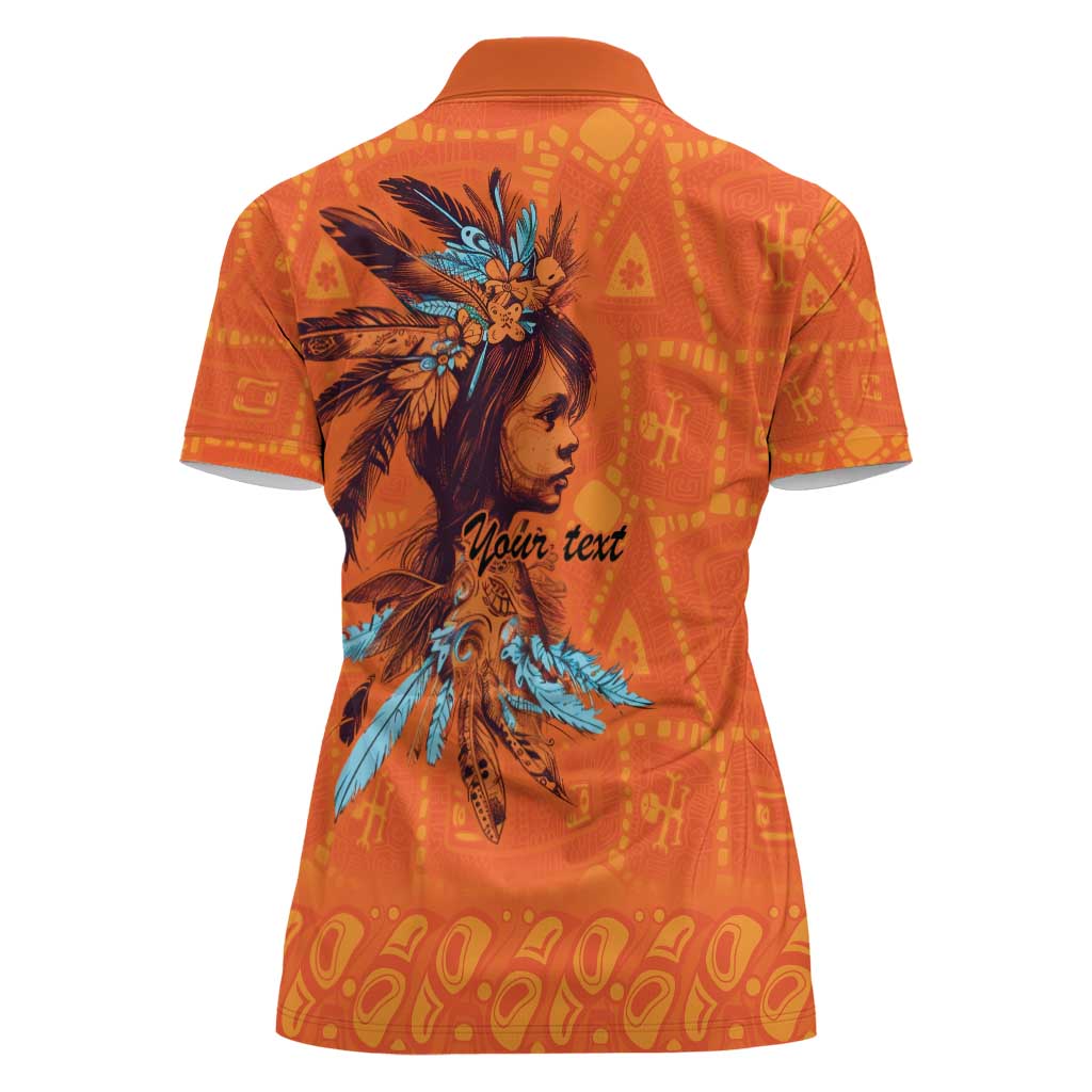 Awareness for Indigenous Orange Day Women Polo Shirt Canadian Indigenous Art - Wonder Print Shop