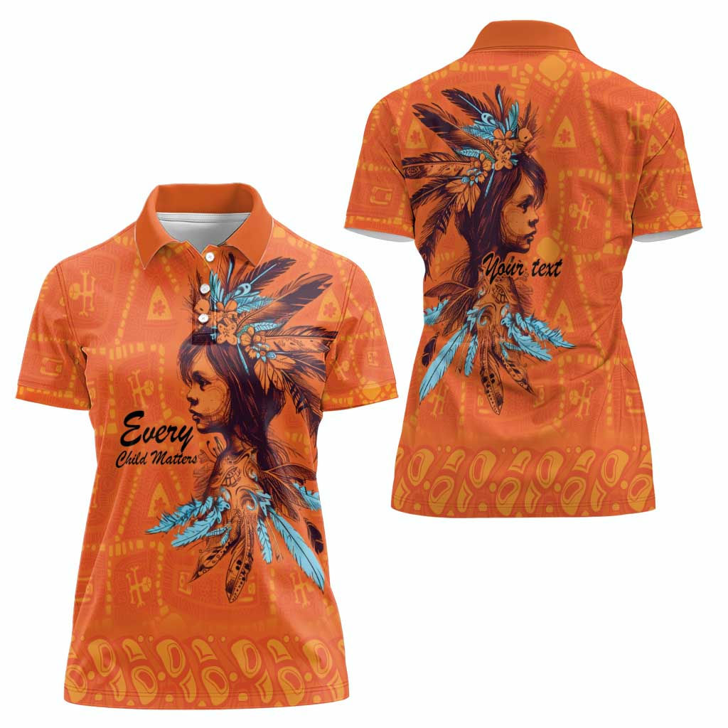 Awareness for Indigenous Orange Day Women Polo Shirt Canadian Indigenous Art - Wonder Print Shop