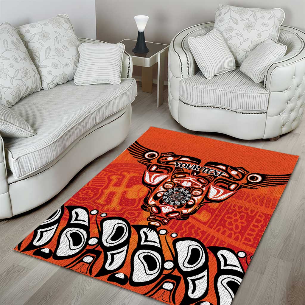 Awareness for Indigenous Orange Day Area Rug Haida Spirit Animals - Wonder Print Shop