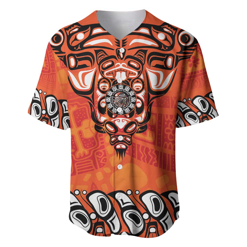 Awareness for Indigenous Orange Day Baseball Jersey Haida Spirit Animals - Wonder Print Shop