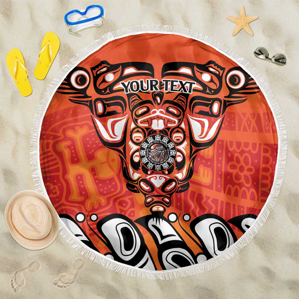 Awareness for Indigenous Orange Day Beach Blanket Haida Spirit Animals - Wonder Print Shop