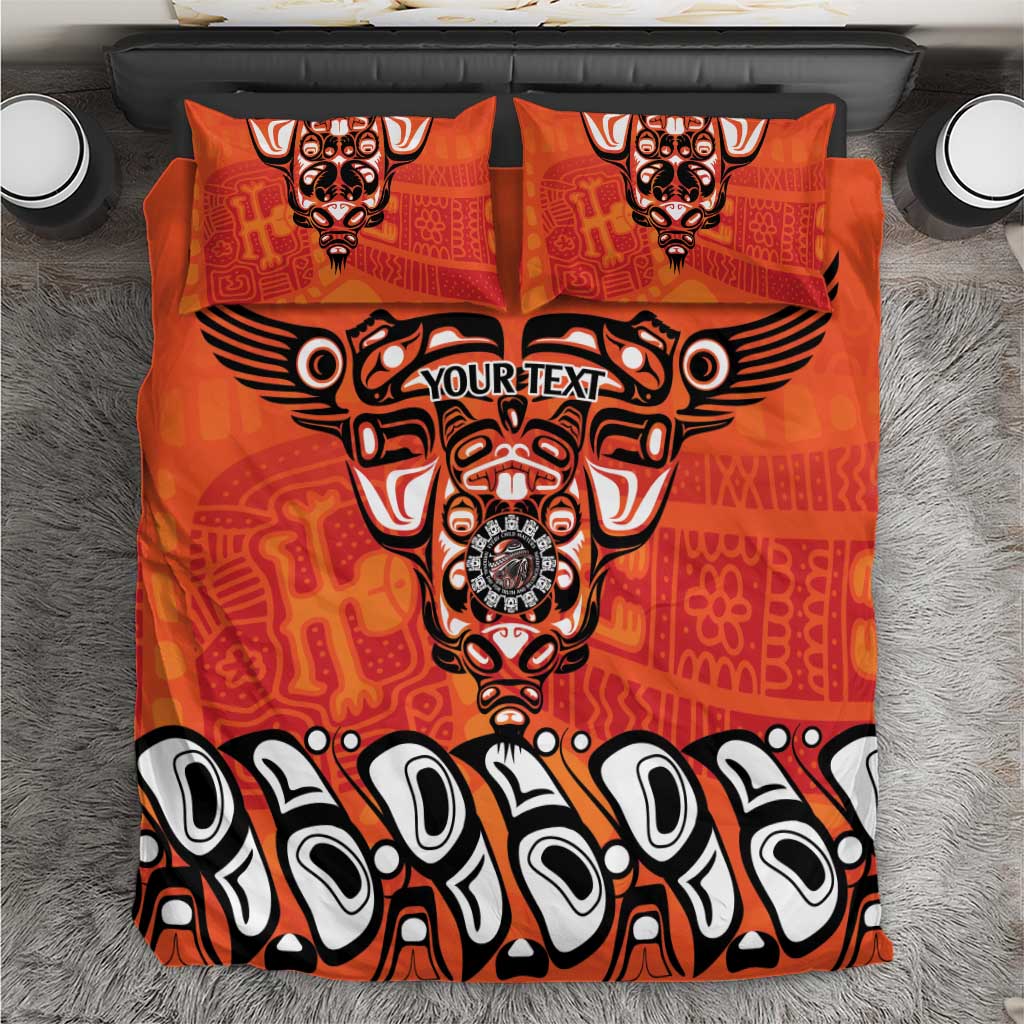 Awareness for Indigenous Orange Day Bedding Set Haida Spirit Animals - Wonder Print Shop
