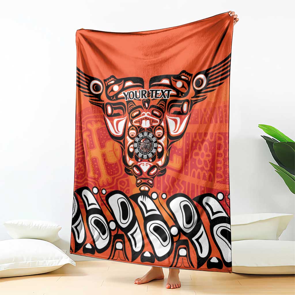 Awareness for Indigenous Orange Day Blanket Haida Spirit Animals - Wonder Print Shop
