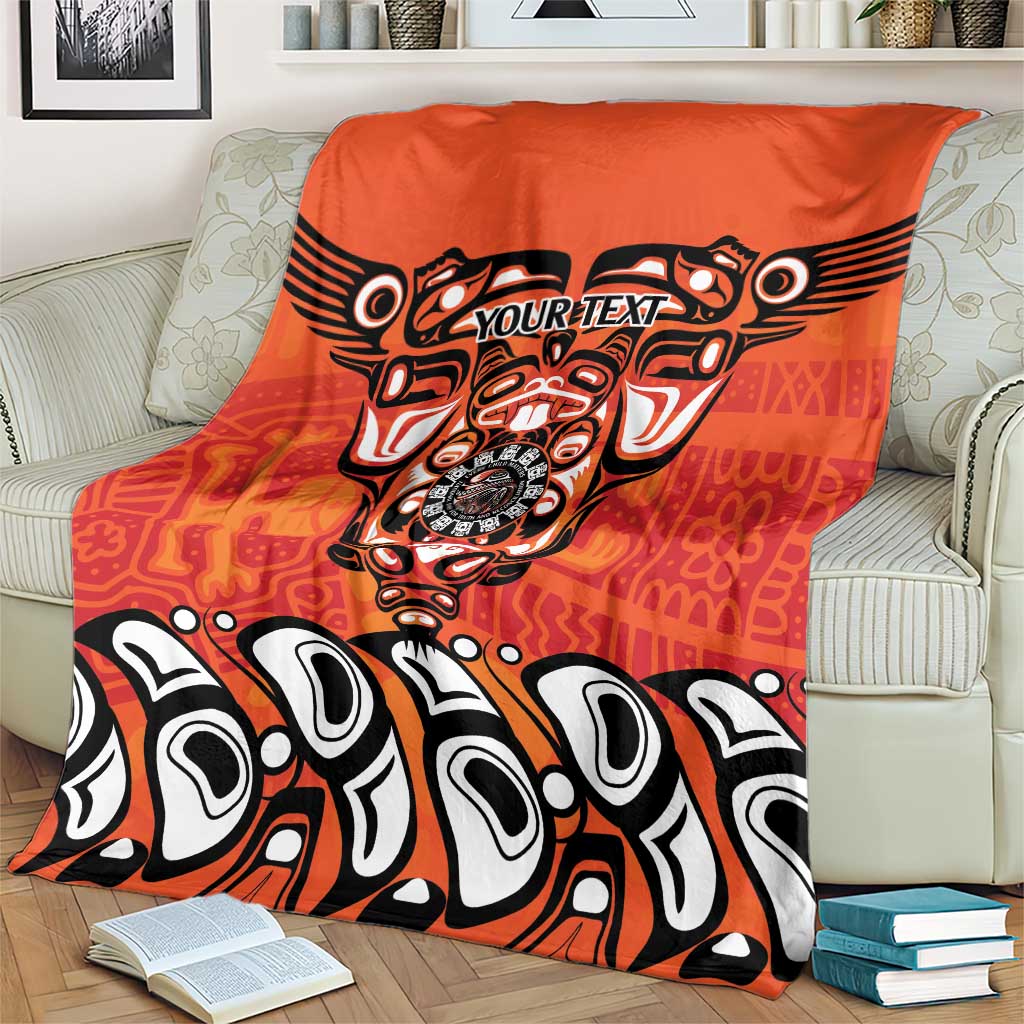 Awareness for Indigenous Orange Day Blanket Haida Spirit Animals - Wonder Print Shop