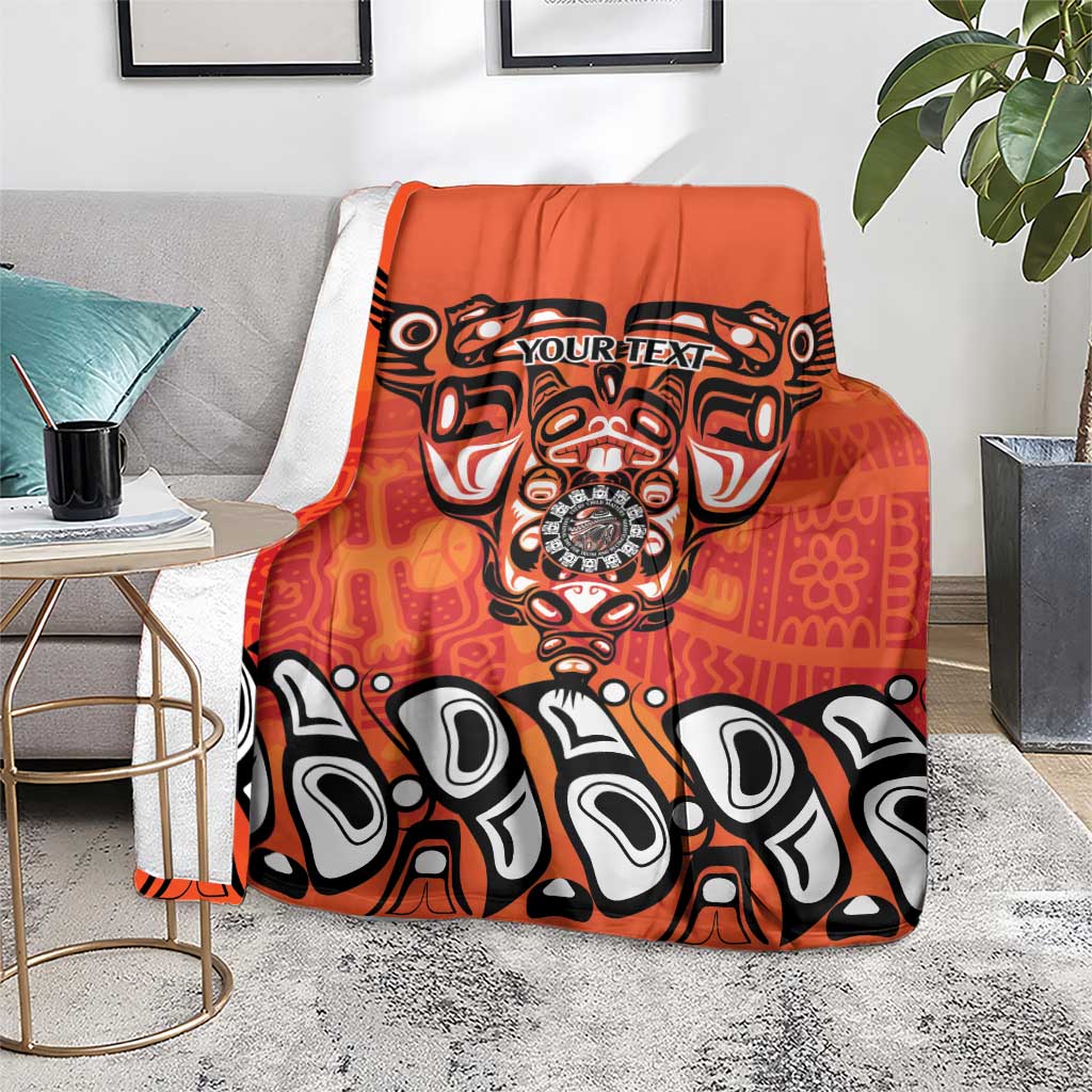 Awareness for Indigenous Orange Day Blanket Haida Spirit Animals - Wonder Print Shop