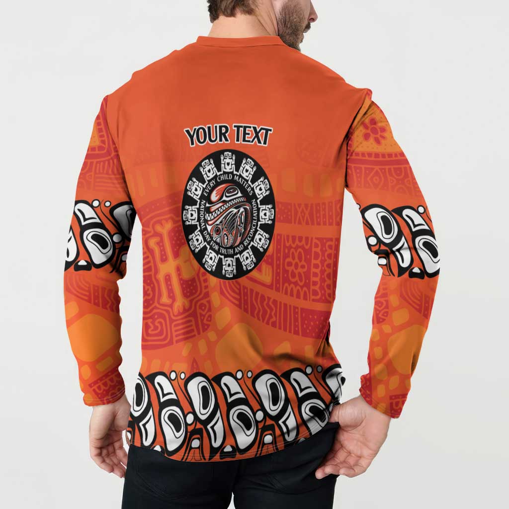 Awareness for Indigenous Orange Day Button Sweatshirt Haida Spirit Animals - Wonder Print Shop
