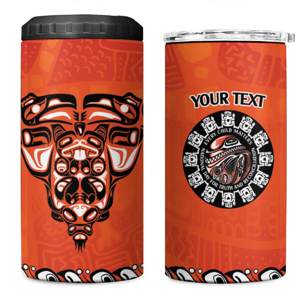 Awareness for Indigenous Orange Day 4 in 1 Can Cooler Tumbler Haida Spirit Animals - Wonder Print Shop