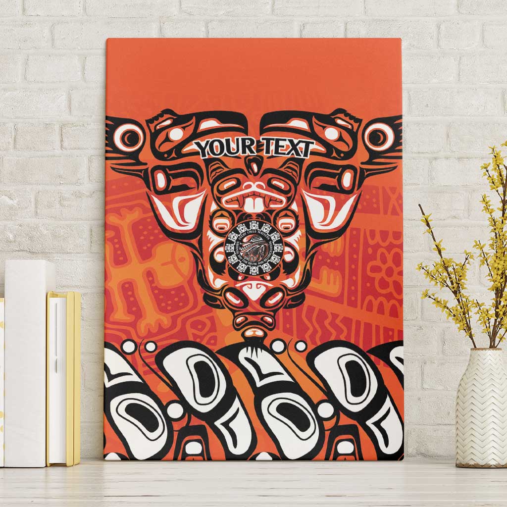 Awareness for Indigenous Orange Day Canvas Wall Art Haida Spirit Animals - Wonder Print Shop