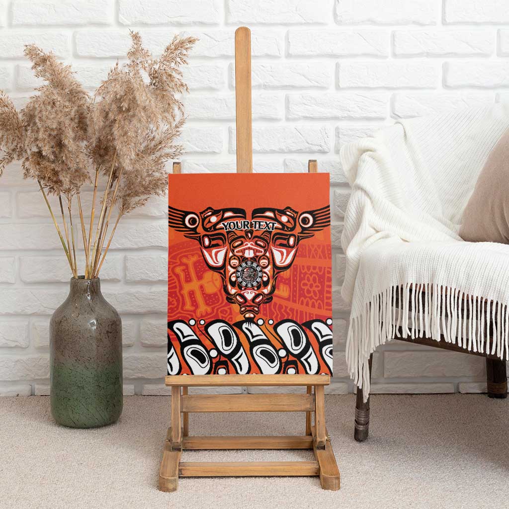 Awareness for Indigenous Orange Day Canvas Wall Art Haida Spirit Animals - Wonder Print Shop