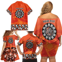 Awareness for Indigenous Orange Day Family Matching Off Shoulder Short Dress and Hawaiian Shirt Haida Spirit Animals - Wonder Print Shop
