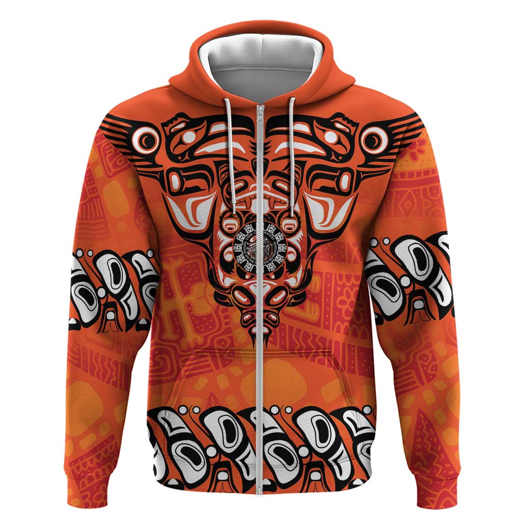 Awareness for Indigenous Orange Day Hoodie Haida Spirit Animals - Wonder Print Shop
