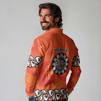 Awareness for Indigenous Orange Day Long Sleeve Polo Shirt Haida Spirit Animals - Wonder Print Shop