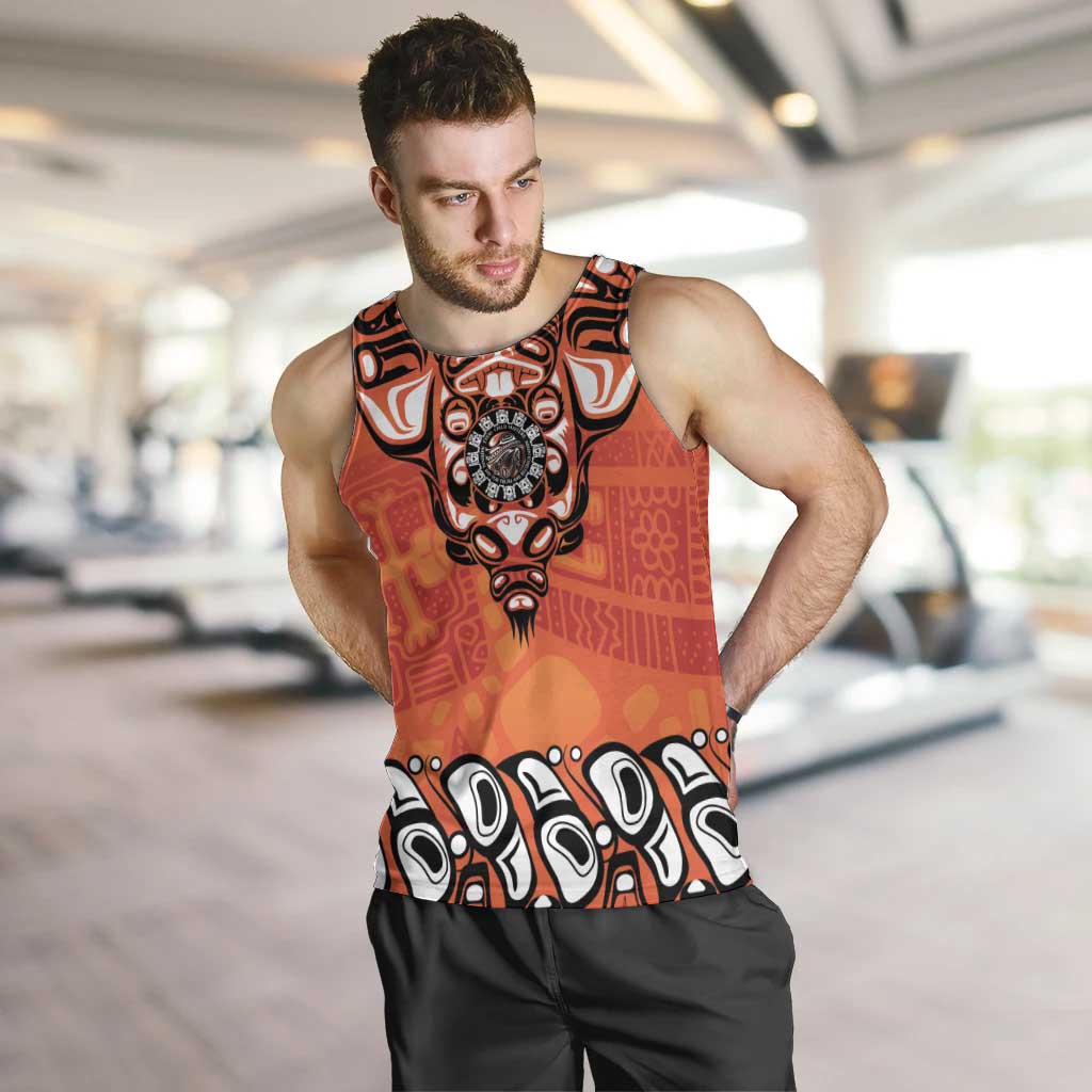 Awareness for Indigenous Orange Day Men Tank Top Haida Spirit Animals - Wonder Print Shop