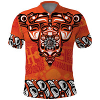 Awareness for Indigenous Orange Day Polo Shirt Haida Spirit Animals - Wonder Print Shop