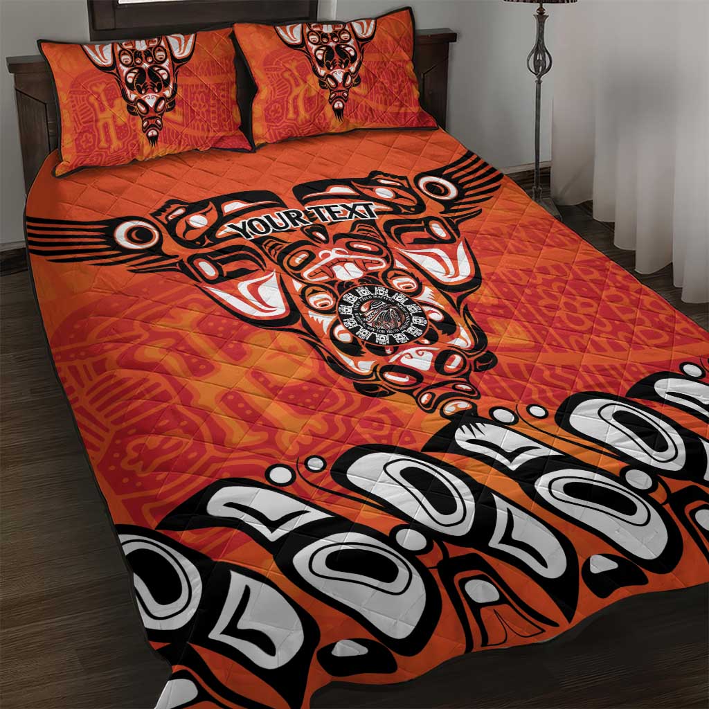 Awareness for Indigenous Orange Day Quilt Bed Set Haida Spirit Animals - Wonder Print Shop