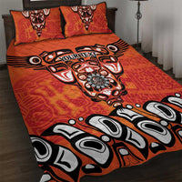 Awareness for Indigenous Orange Day Quilt Bed Set Haida Spirit Animals - Wonder Print Shop