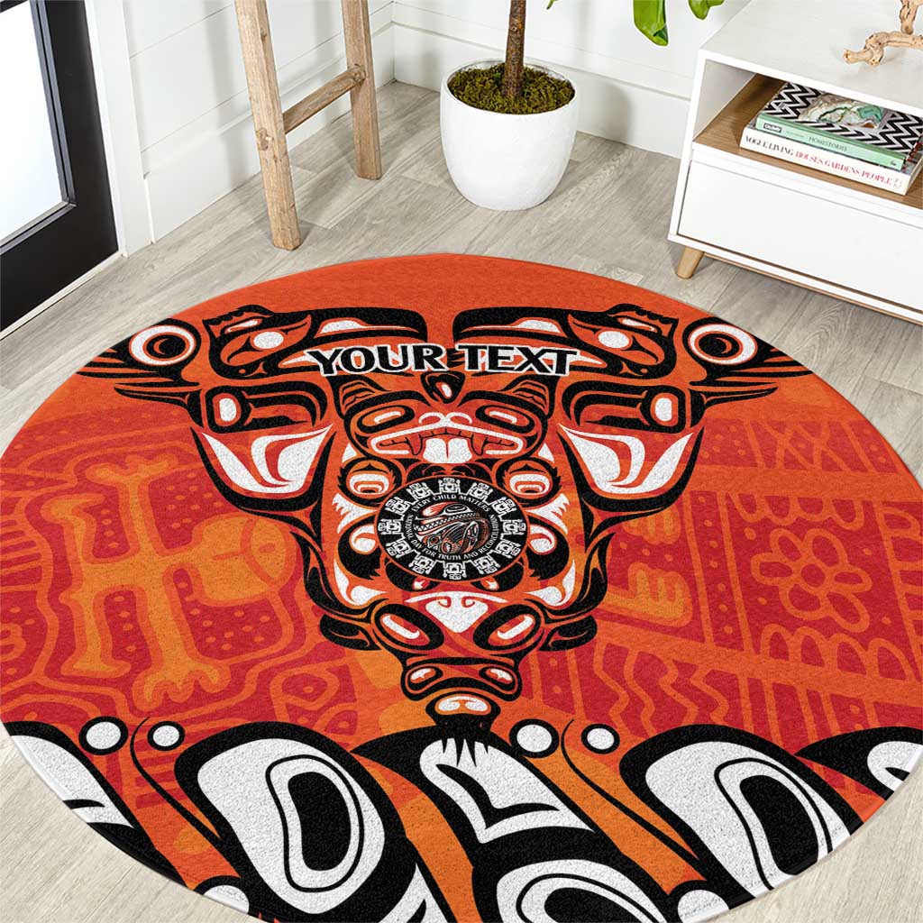 Awareness for Indigenous Orange Day Round Carpet Haida Spirit Animals - Wonder Print Shop